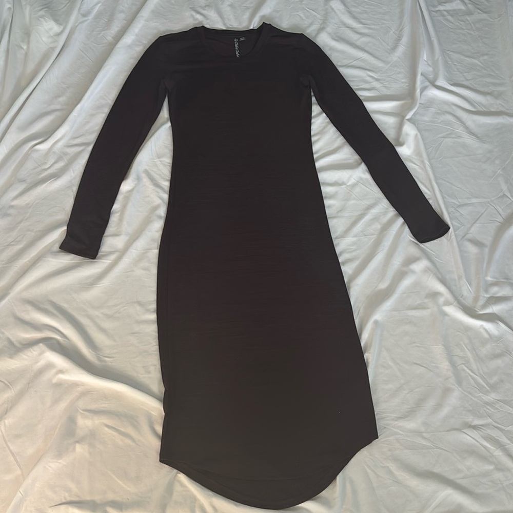Long bodycon dress burgundy size small